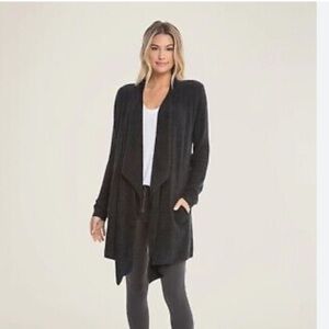 Barefoot Dreams CozyChic Ultra Lite Hi/lo Cardi Open Front Cardigan Small/Medium